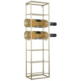 Present Time Weinregal 18 x 11,5 x 66 cm Gold