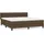 vidaXL Boxspringbett mit Matratze Dunkelbraun 180x200 cm Stoff