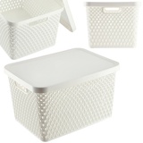 Kadax Korb mit Deckel, Organizer, Aufbewahrungsbox, 18 l - KADAX