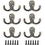 DanDiBo Ambiente DanDiBo 6x Wandhaken Kleiderhaken 4,2 cm aus Metall Messing Haken Garderobenhaken