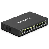 Netgear GS308E Managed Switch 8 Port Gigabit Ethernet LAN Switch Plus (Plug-and-Play Netzwerk Switch Managed, IGMP Snooping, QoS, VLAN, lüfterlos, Robustes Metallgehäuse) Schwarz