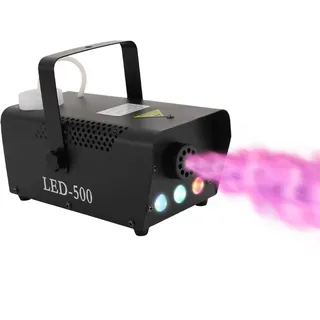 Nebelmaschine, 500W Rauchmaschinen mit kabelloser Fernbedienung und LED Licht, Passend für DJ Disco Party, Halloween, Weihnachten, Hochzeitsfeiern & Bühnenauftritte usw