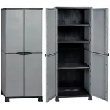 2 x Kunststoffschrank Schrank Gartenschrank Haushaltsschrank Rattan 3 Böden