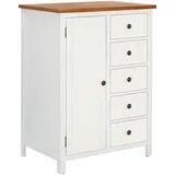 vidaXL Kleiderschrank 76 x 105 x 52 cm Eiche/Weiß