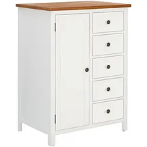 vidaXL Kleiderschrank 76 x 105 x 52 cm Eiche/Weiß