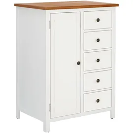 vidaXL Kleiderschrank 76 x 105 x 52 cm Eiche/Weiß