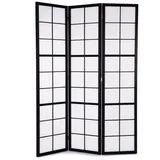 creedwood RAUMTEILER Loft | 3-teilig, 170x120 cm, Reispapier | Shoji Paravent, japanische Trennwand, Raumtrenner, Stellwand, Faltbarer Ankleide Sichtschutz, Faltwand