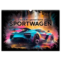 Calvendo Coole KI-generierte SPORTWAGEN (Wandkalender 2026 DIN A3 quer),