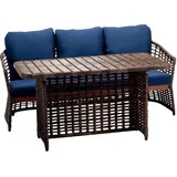 aea Außenmöbel Gartenlounge Rattanmöbel Freizeitmöbel Outdoor-Möbel Tisch 2tlg