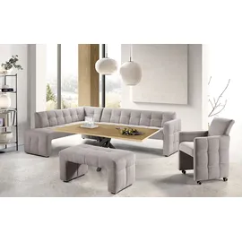 exxpo - sofa fashion Essbank EXXPO - SOFA FASHION "Barista, bequem und elegant, hohe Bodenfreiheit", braun (cappuccino), B:265cm H:83cm T:199cm, Sitzbänke, Essbank, Eckbank Barista bequem und elegant, hochwertige Detailverarbeitung