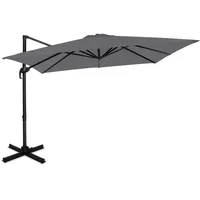 VONROC - Sonnenschirm Pisogne 300x300cm - Freischwingender Sonnenschirm Grau