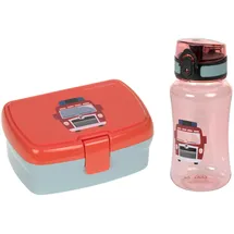 Lässig Brotdose & Trinkflasche Set - Lunch Set mit Lunchbox und Trinkflasche (460 ml)/Tiny Drivers