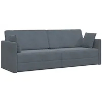 VidaXL Schlafsofa 2-in-1 Dunkelgrau 213x144x60 cm Velvet