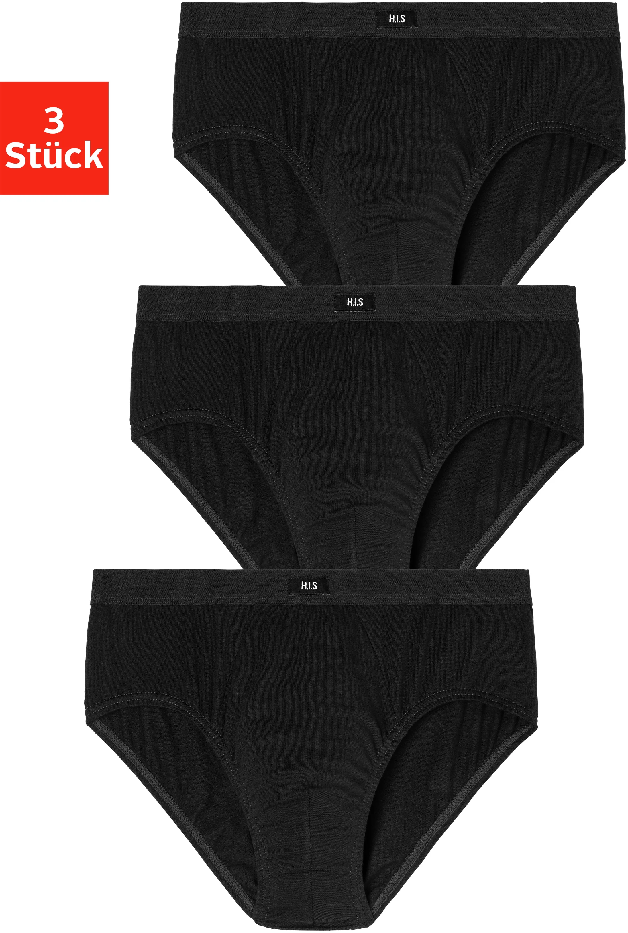 Slip H.I.S Gr. XL, schwarz Herren Unterhosen ohne Seitennaht