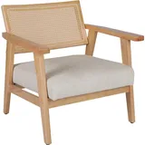 Home affaire Loungesessel VILLAINE, Einzelsessel, Rattan-Sessel mit Wiener Geflecht, Cord, Webstoff beige