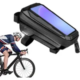 Generisch Fahrrad-Schlauchtasche – wasserdichte Fahrrad-Oberrohrtasche, Handyhalterung, Mountainbike-Zubehör, Fahrradtasche mit empfindlichem Touchscreen, TR0JV5SSD6BE40EFQFE