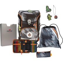 DerDieDas ErgoFlex Easy LED Schulranzen-Set 5-teilig Cyber Dino
