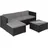 Tectake Lignano Rattan Lounge 5-tlg. Schwarz