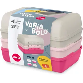 Emsa Variabolo Brotdosen-Set Grau/Pink 4-tlg.