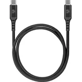 DEQSTER Ladekabel USB-C auf USB-C, 1m, Schwarz (EDU Verpackung), 1 m, USB Kabel:
