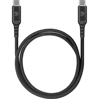 Deqster Ladekabel USB-C auf USB-C, 1m, Schwarz (EDU Verpackung), 1 m, USB Kabel: