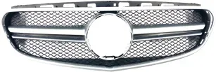 Kühlergrill für Mercedes W212 E‐Klasse Facelift (2014+) – AMG, schwarz mit Chromleisten
