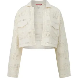 QS Leichte Jacke in Häkeloptik Beige XL