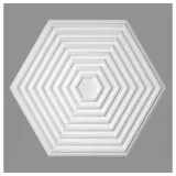 PROVISTON | Stuckrosette Polystyrol Durchmesser 643 x 557 mm Weiß Deckenrosette