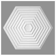 PROVISTON - Stuckrosette Polystyrol Durchmesser 643 x 557 mm Weiß Deckenrosette
