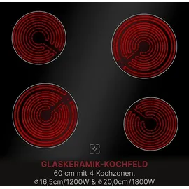 Bomann EHBC 7935 IX Herdset mit Glaskeramikkochfeld
