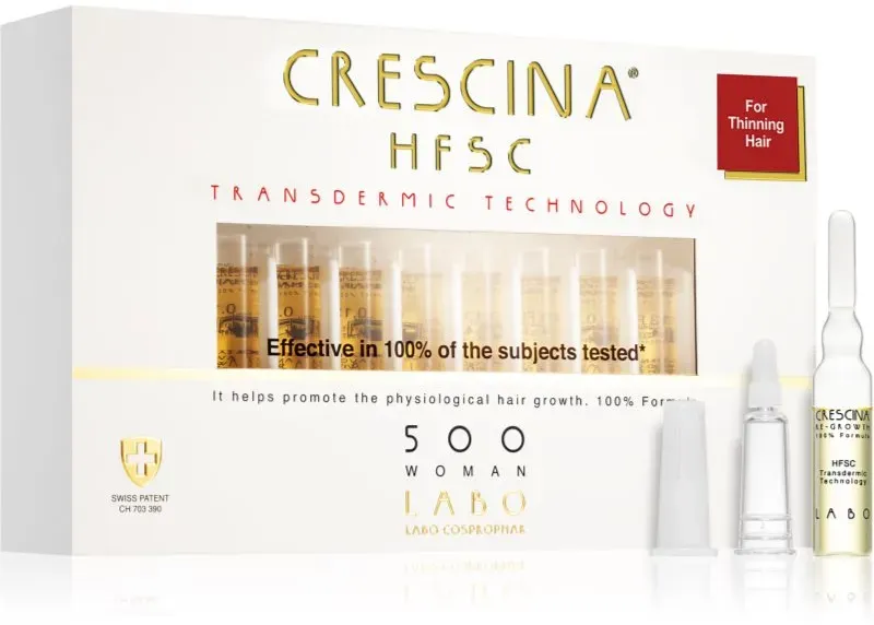Crescina Transdermic 500 Re-Growth Pflege zur Förderung des Haarwachstums für Damen 20x3,5 ml