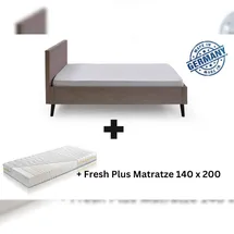 Aileenstore Polsterbett 140 x 200 cm Taupe