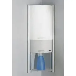 DUSCHOLUX Showerbox normal mit 2 Schiebeelementen, Accessoires, silber matt