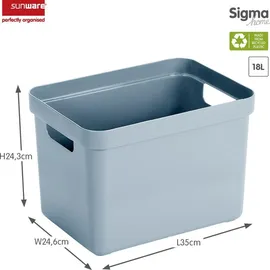 sunware perfectly organised Aufbewahrungsbox 35 x 24,6 x 24,3 cm 1-tlg. blaugrau