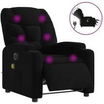 vidaXL Massagesessel Elektrisch Schwarz Stoff