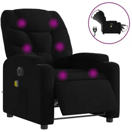 vidaXL Massagesessel Elektrisch Schwarz Stoff