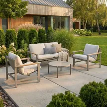 beautysofa Aspen Set 4-tlg. Grau