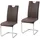 Hti-Living Schwingstuhl Kunstleder braun 2er Set