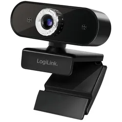 LogiLink HD-USB-Webcam mit Mikrofon Schwarz neigbar drehbar USB 2.0 Plug-and-Play
