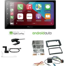 EHO Pioneer Radio CarPlay für Volkswagen VW T5 Transporter 2003-2015 rechtwinklig, schwarz inkl Canbus