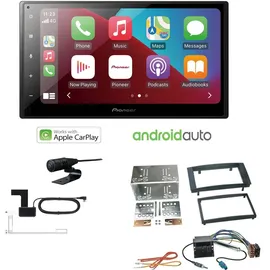 EHO Pioneer Radio CarPlay für Volkswagen VW T5 Transporter 2003-2015 rechtwinklig, schwarz inkl Canbus
