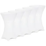DEUBA Stehtischhusse Weiß Ø 80-85 cm 5er Set