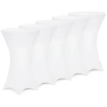 DEUBA Stehtischhusse Weiß Ø 80-85 cm 5er Set