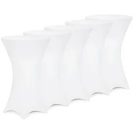 DEUBA Stehtischhusse Weiß Ø 80-85 cm 5er Set