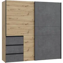 Forte Winn 200 x 200 x 61,2 cm dunkelgrau/eiche artisan