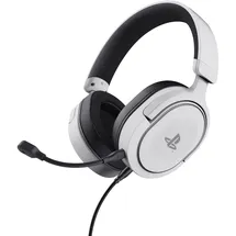 Trust GXT 498W Forta Headset PS5 Headset, 1,2 m Kabel, Abnehmbares Mikrofon, abnehmbar Stummschaltung, Weiß
