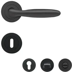 Karcher ER24 Korfu Türdrücker-Rosettengarnitur Kosmos schwarz