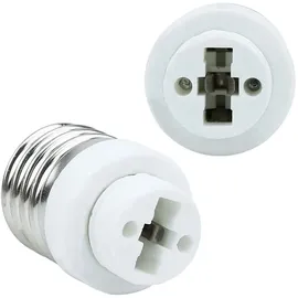 Intirilife E27 auf G9 Lampensockel Adapter in WEISS – 4x Lampenadapter zum Umformatieren von E27 auf G9