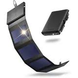 Sunslice I Photon Solar Power Bank mit SunPower Technologie, Handy Ladegerät im Taschenformat, Schwarz