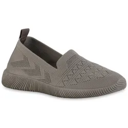 Damen Slip Ons in Taupe